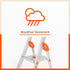 Bathla Elevate 5-Step Foldable Aluminium Ladder For Home with Tool Tray (Orange)